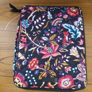 Vera Bradley Tablet Tamer Organizer in a patterned print featuring woodland crea